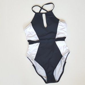 La Blanca Black & White One Piece | Size M, US-6